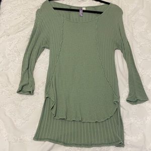 Green sweater top